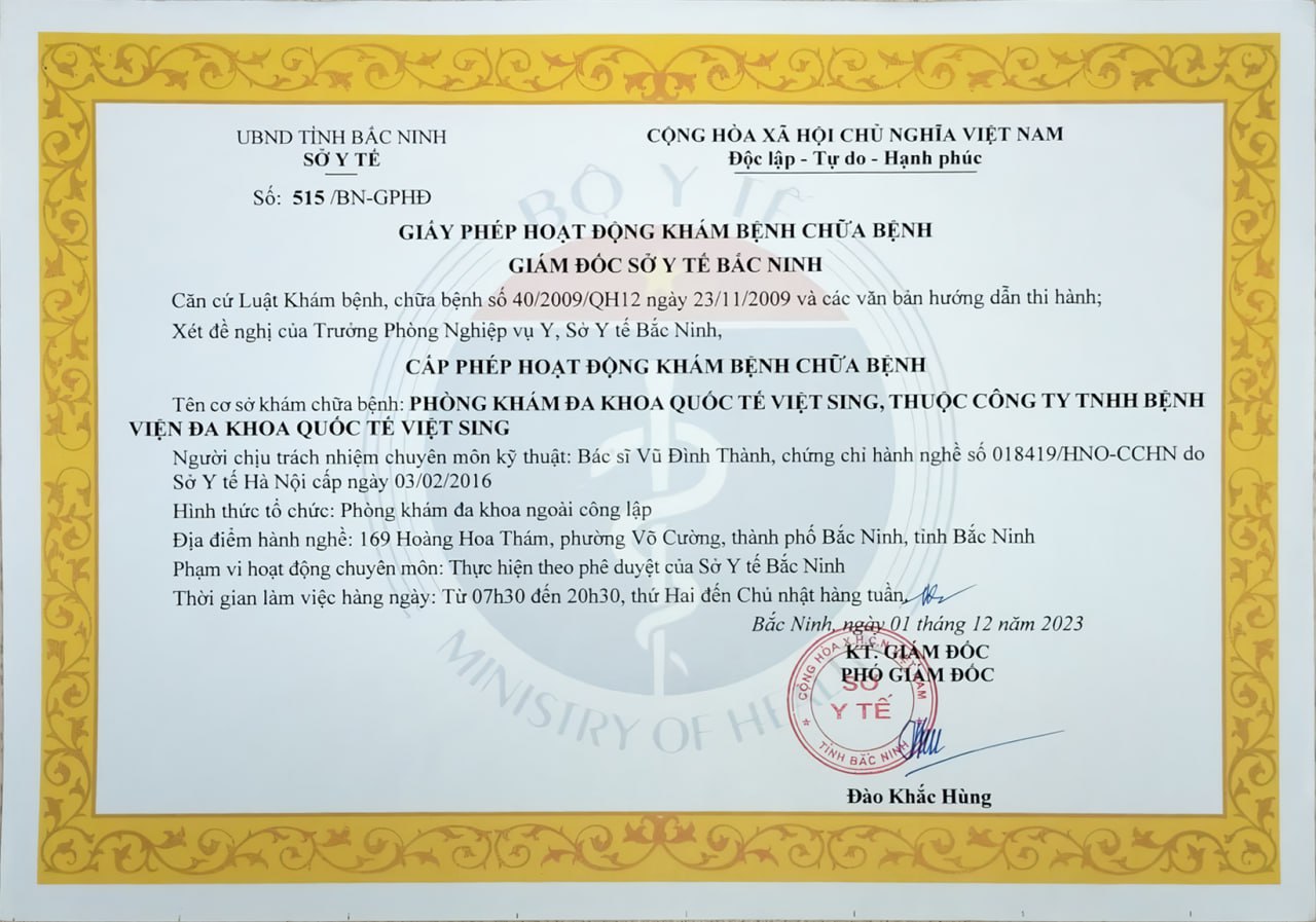 giấy phép khám chữa bệnh